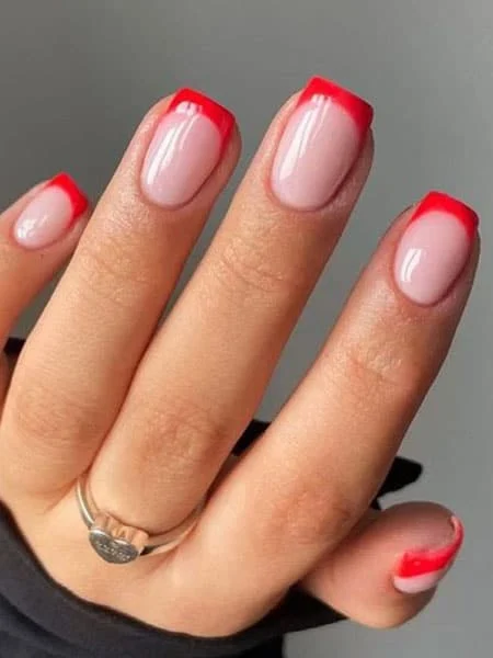 Red-French-Tip-Nails