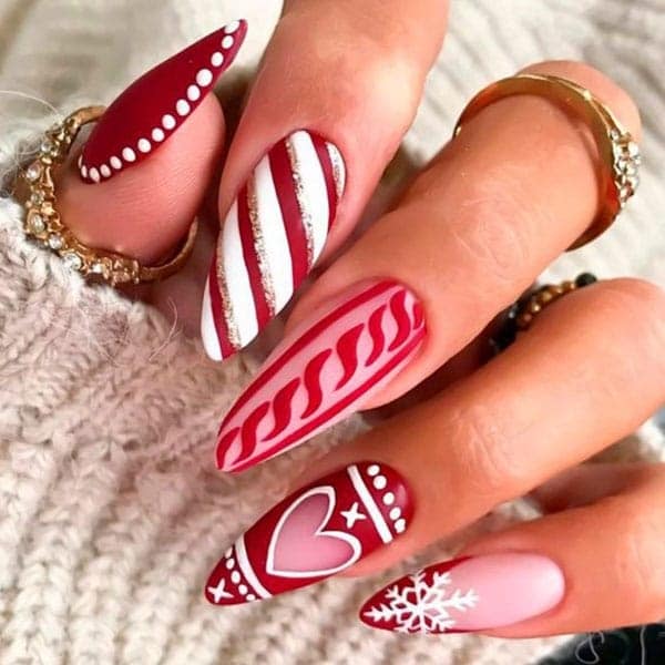 Red-Pink-and-White-Nails