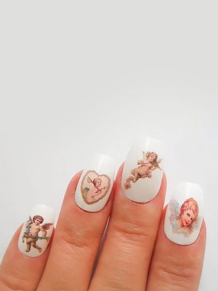 Squoval-White-Nails-with-Angel-Art