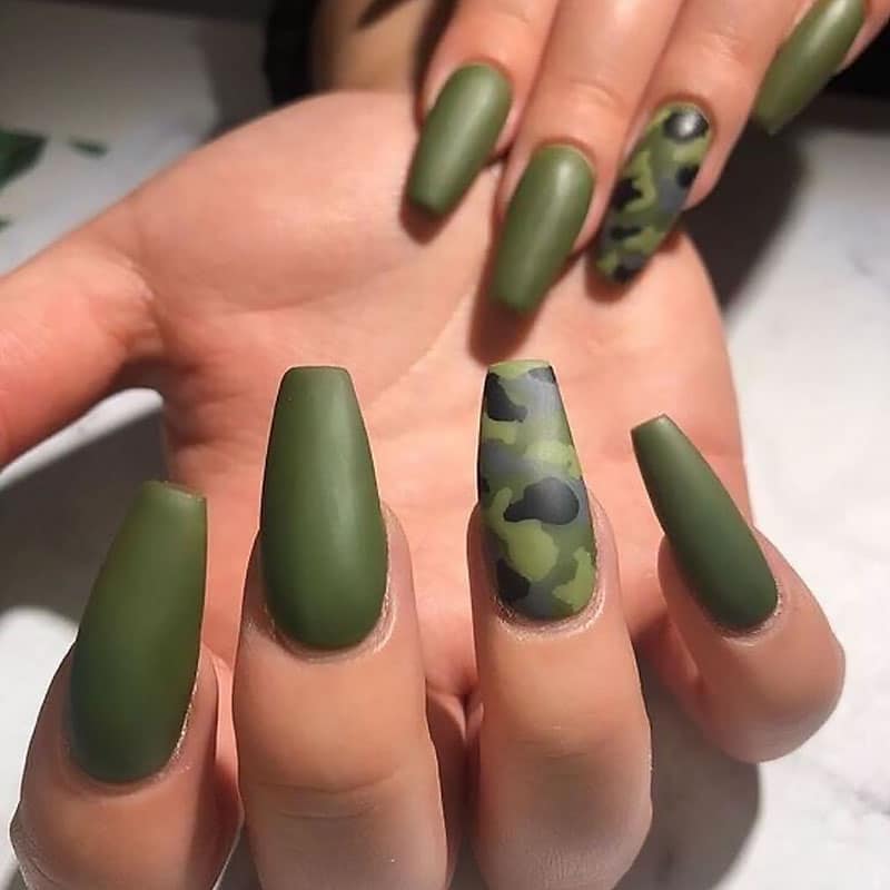 Army Green Nails