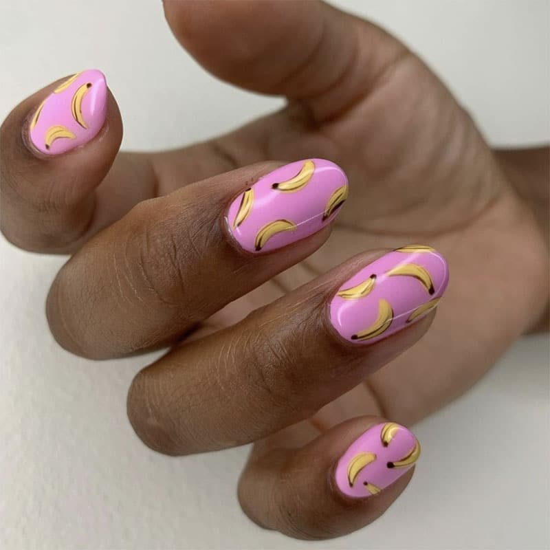 Banana Nail Art Acrylic Nail Ideas Paragonnails