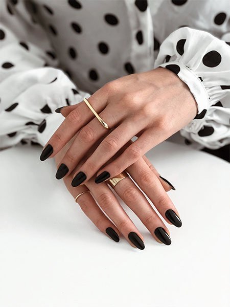 Black Dip Nails