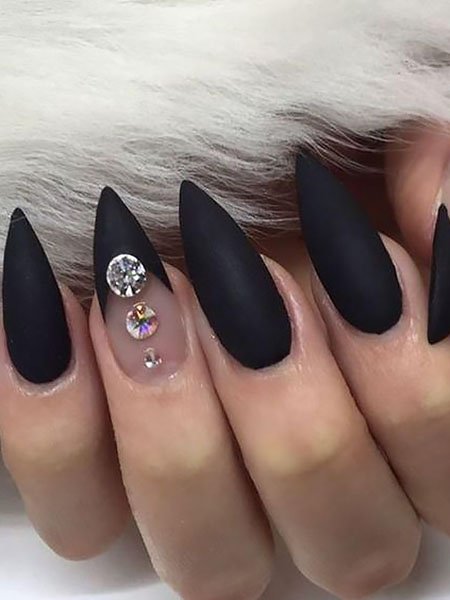 Black Stiletto Nails