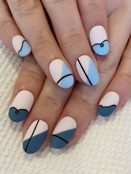 Blue Nails Abstract Art