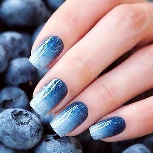 Blue Ombre Nails