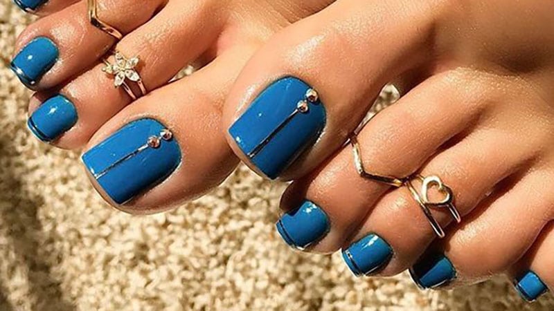 Blue Toenails