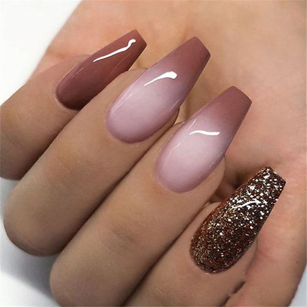 Brown Ombre Nails