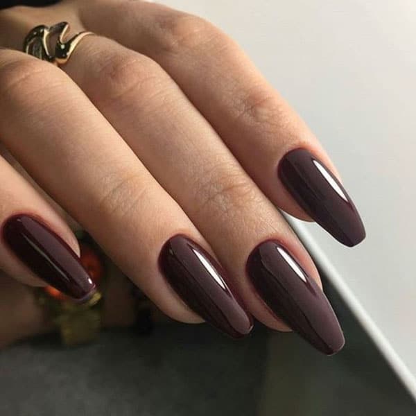 Dark Brown Nails