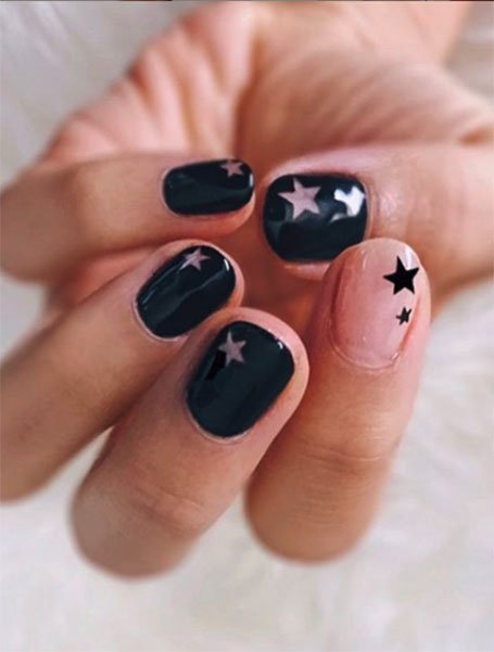 Inverted Black And White Starnails