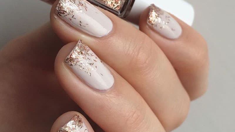 ivory wedding nails