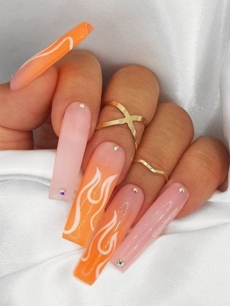 Long Acrylic Nails