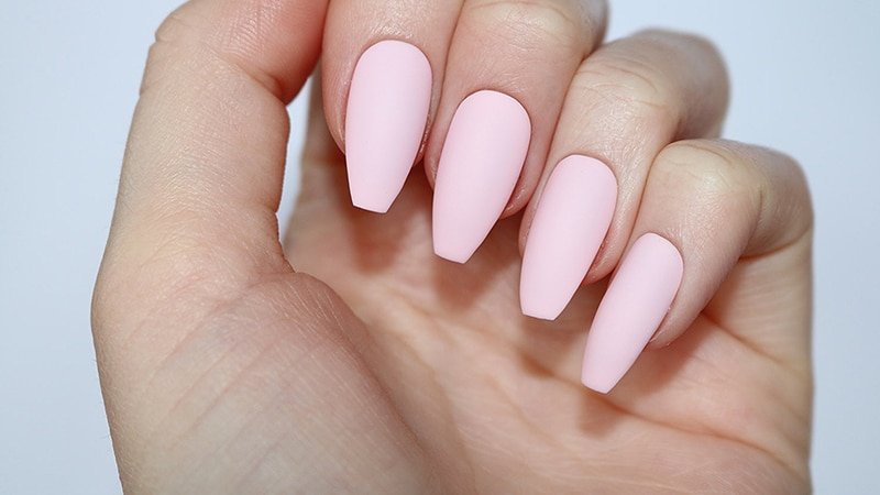 Matte Coffin Nails