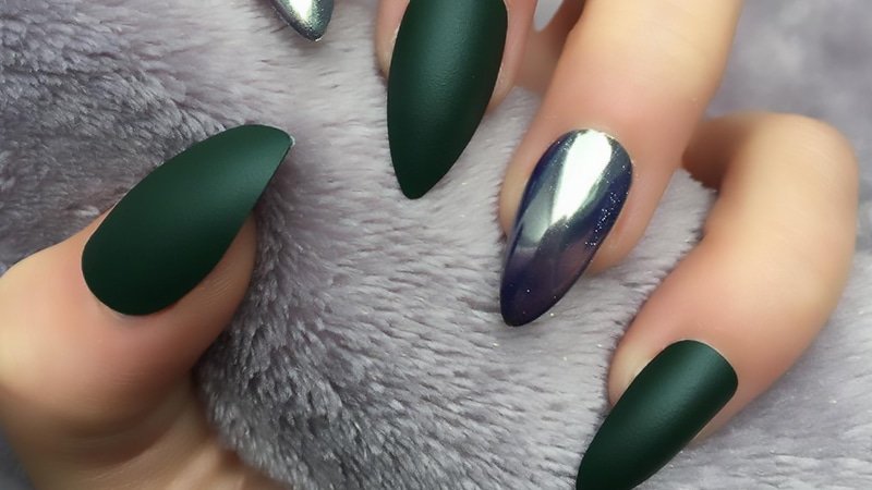 Matte Stiletto Nails