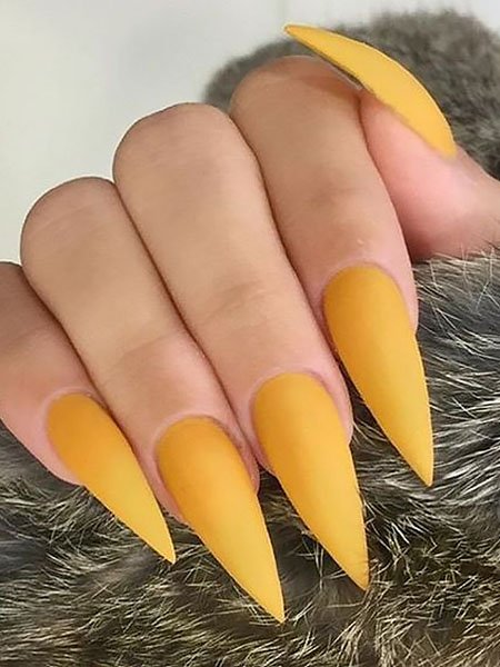 Matte Stiletto Nails