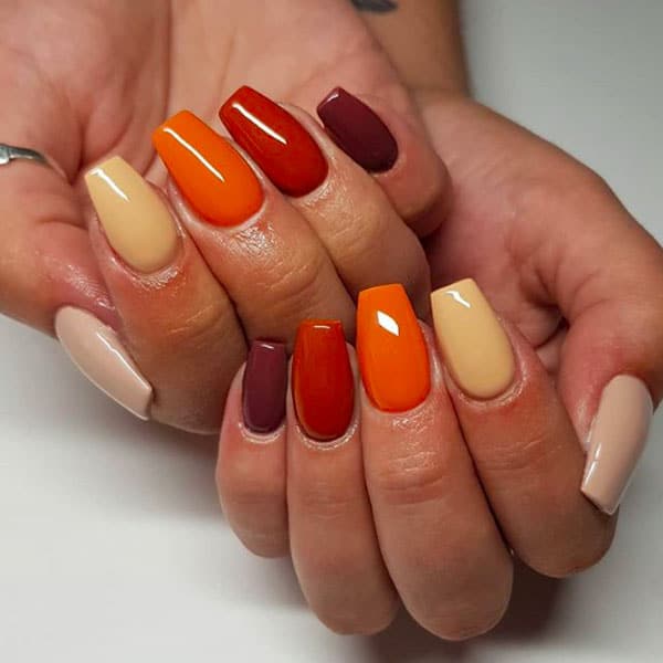 Mix And Match Autumn Combo Nails