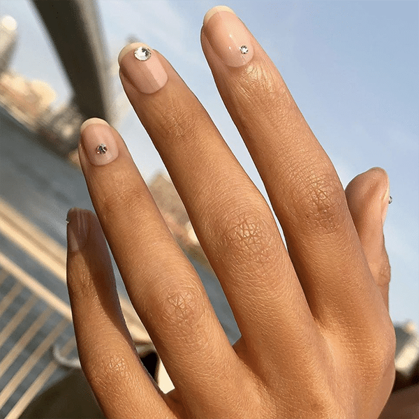 Natural Nails With Diamonds Aliciatnails