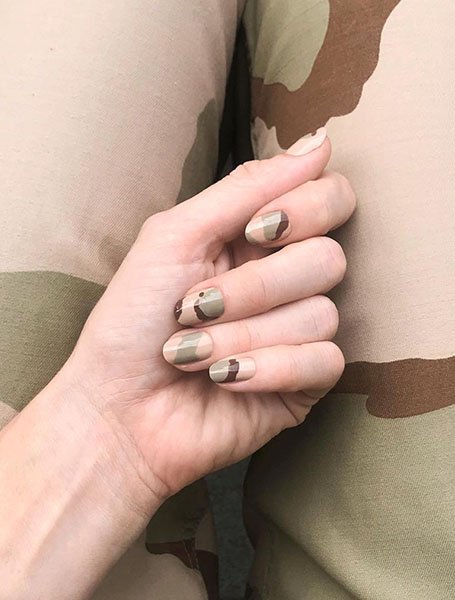 Nude Camoflage Nail Art