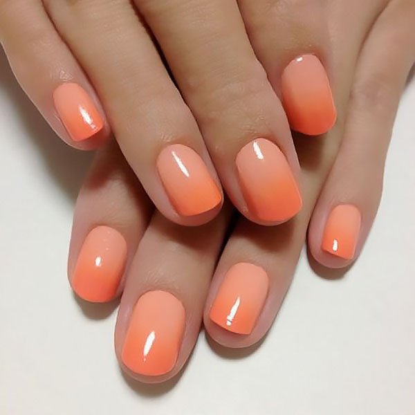 Orange Ombre Nails