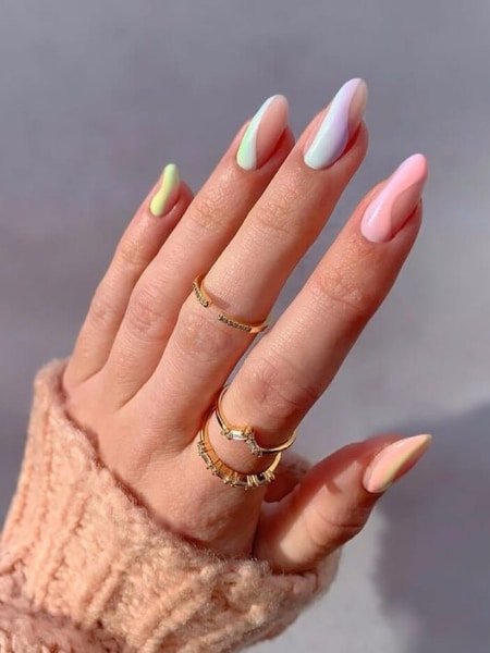 Pastel Acrylic Nails