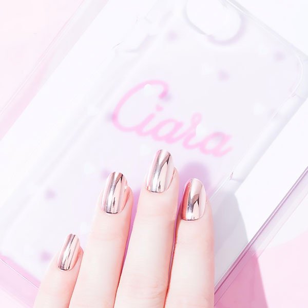 Pink Chrome Nails