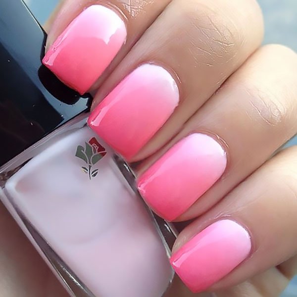 Pink Ombre Nails