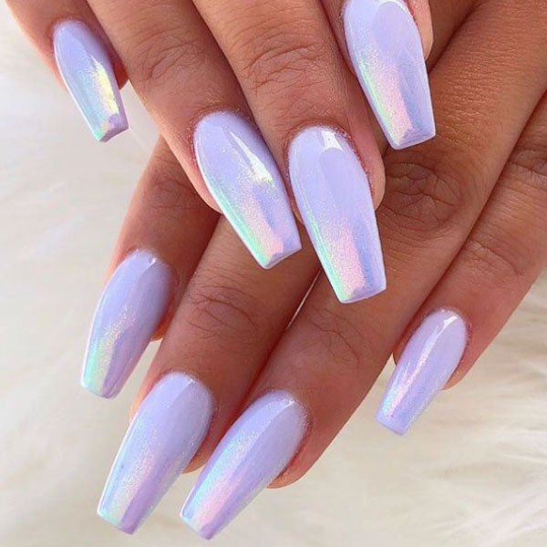 Purple Chrome Nails