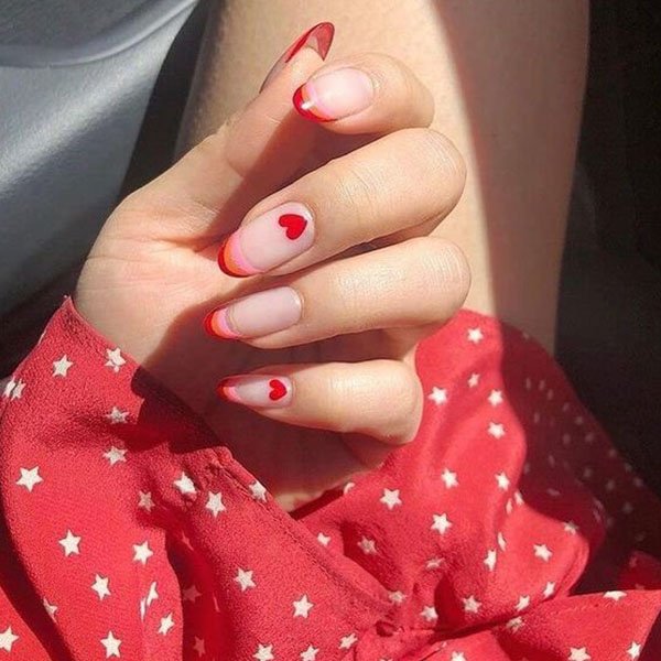 Red And Pink Nails