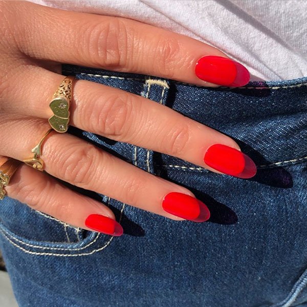 Red Stick On Nails