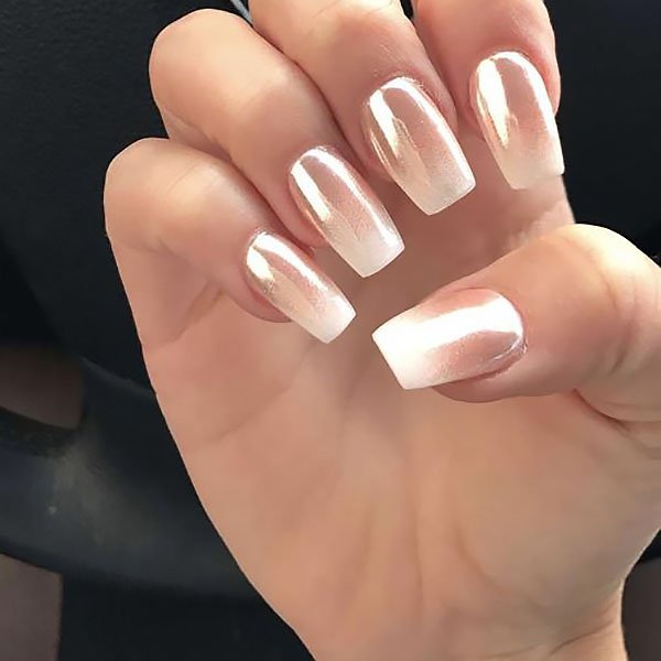 Rose Gold Ombre Nails