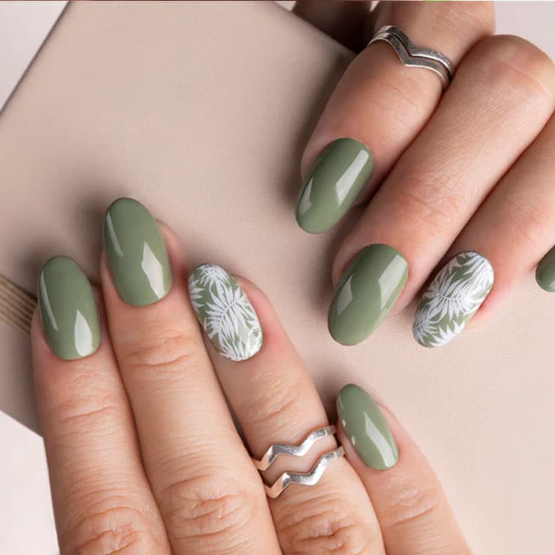 Sage Green Nails