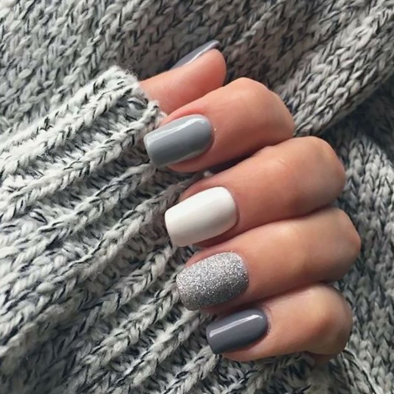 Shades Of Grey Nails