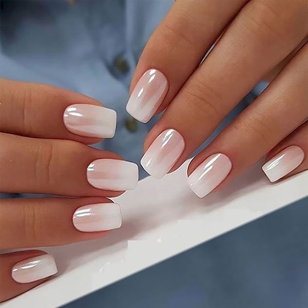 White Ombre Nails