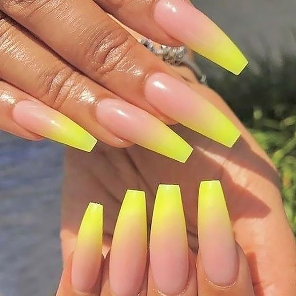 Yellow Ombre Nails