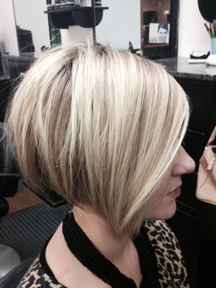 2015 Trendy Hair Color for Women Short Hair: Stacked Bob