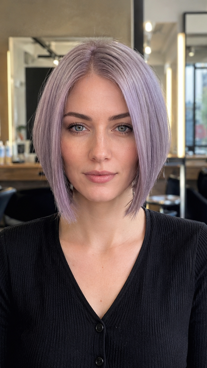 26 Best Bob Haircuts for Fine Hair Lavender Pearl Mist Hair