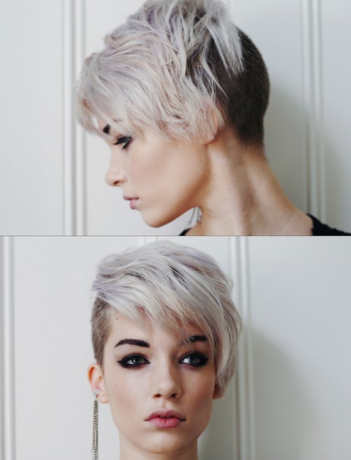 30 Chic Pixie Haircuts: Bang at One Side