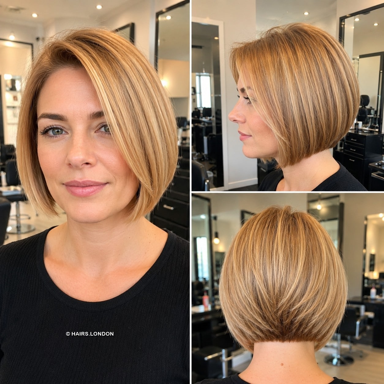 Golden Honey Blonde Bob Hair