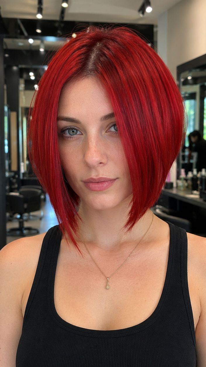43 New Long Bob Haircuts For Women 2026 Ruby Crimson Radiance Hair