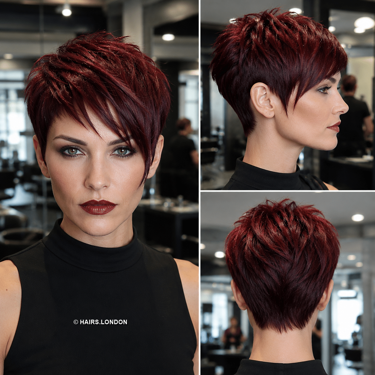 Crimson Merlot Sleek Hair
