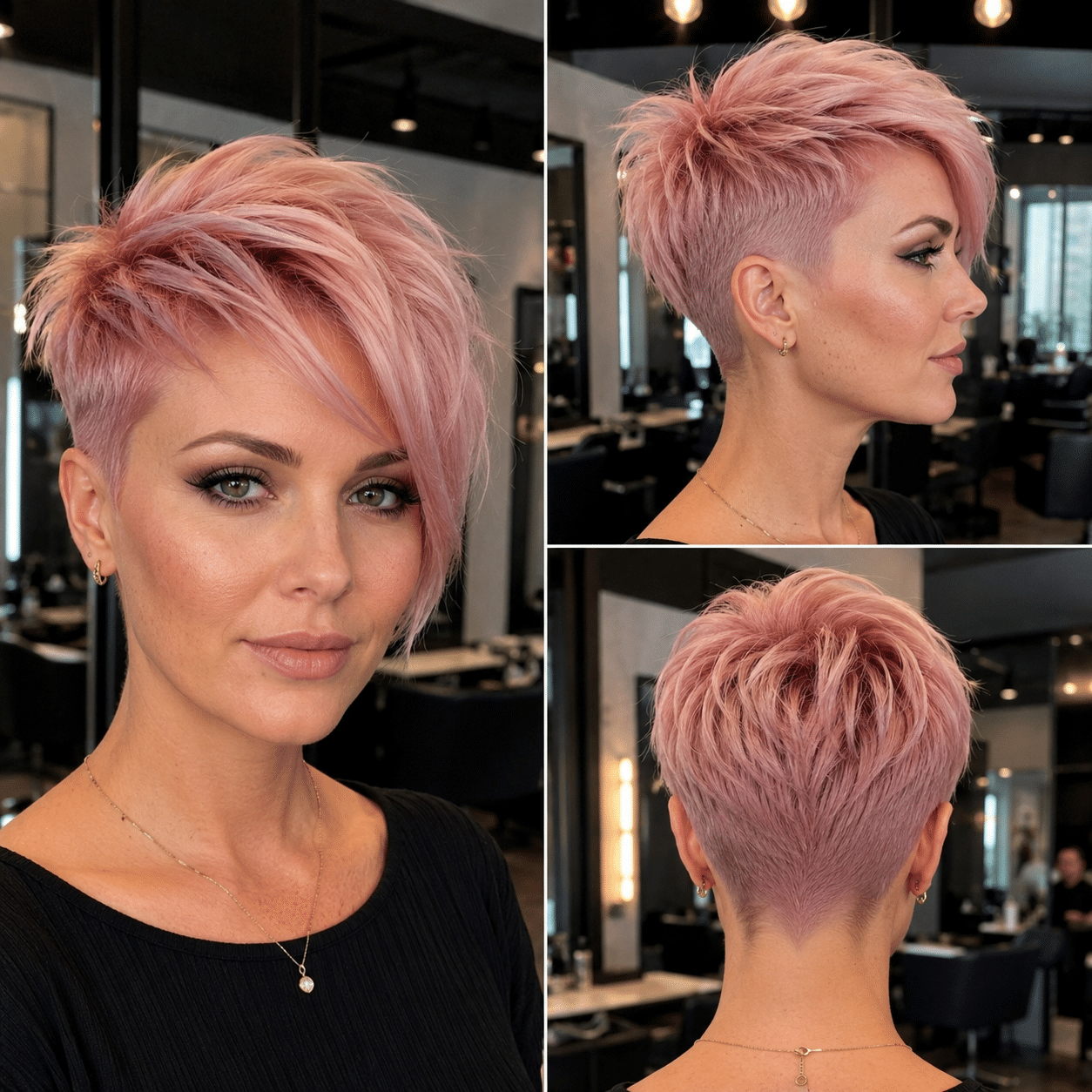 Blush Champagne Pixie Hair
