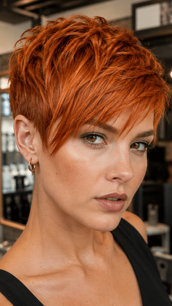 Vibrant Tangerine Copper Hair