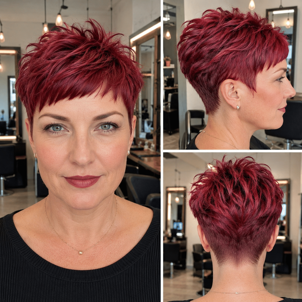 Crimson Velvet Pixie Hair