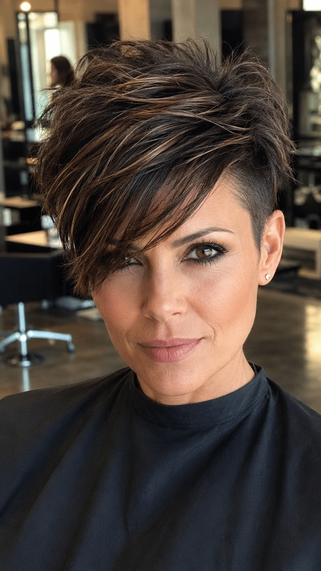Espresso Mocha Pixie Hair