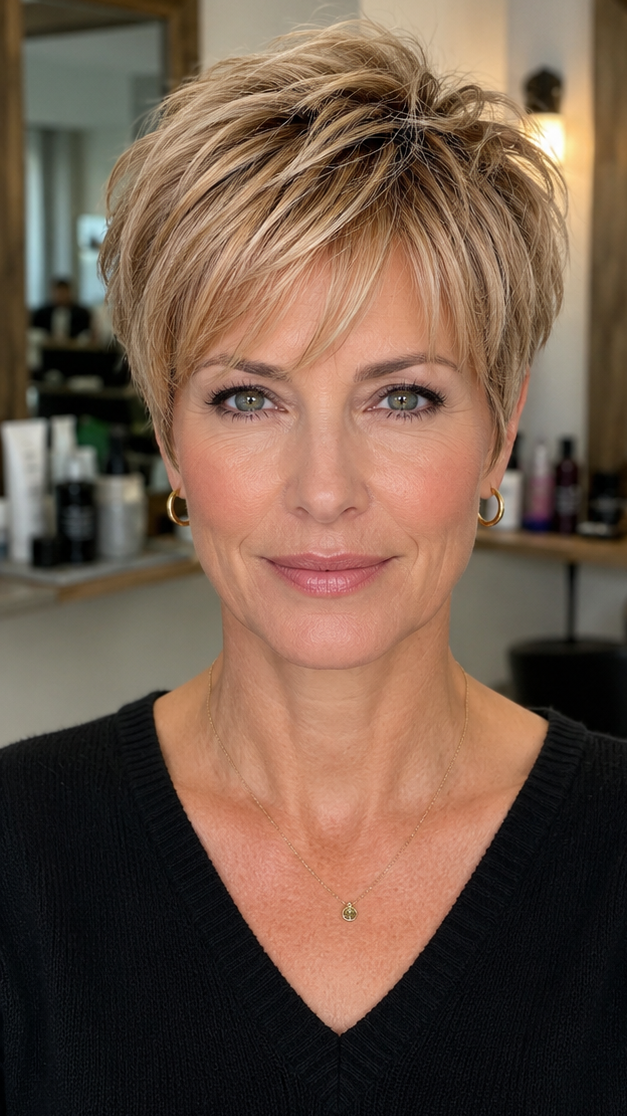 56 Adorable Pixie Cuts Short Hairstyles for Oval Faces Golden Beige Blonde Hair