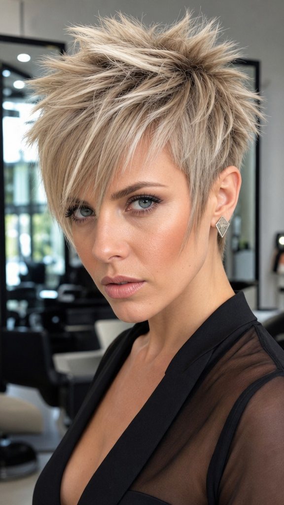 56 Adorable Pixie Cuts Short Hairstyles for Oval Faces Champagne Pearl Blonde Hair
