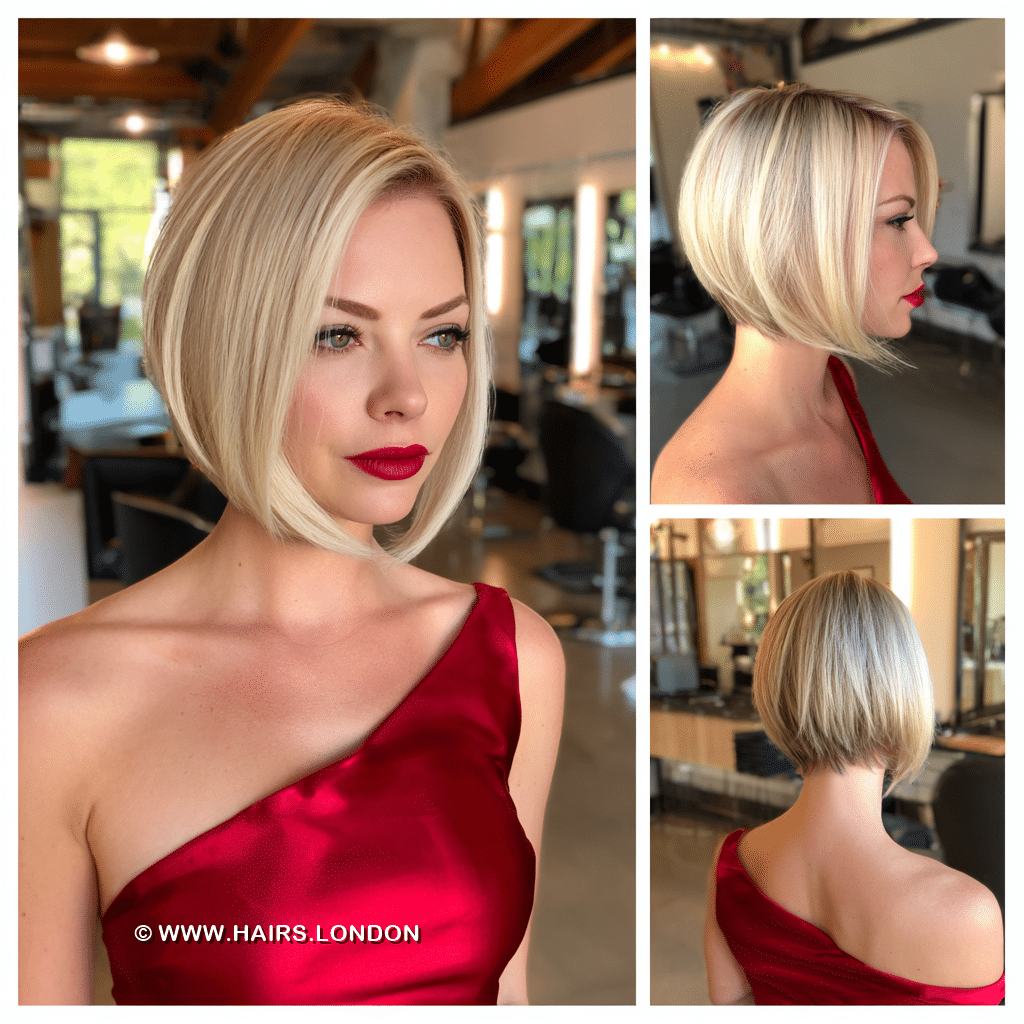 Creamy Platinum Blonde Bob Hair