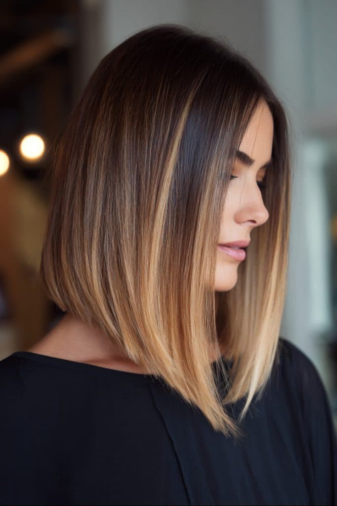 Caramel Balayage Bob Hair
