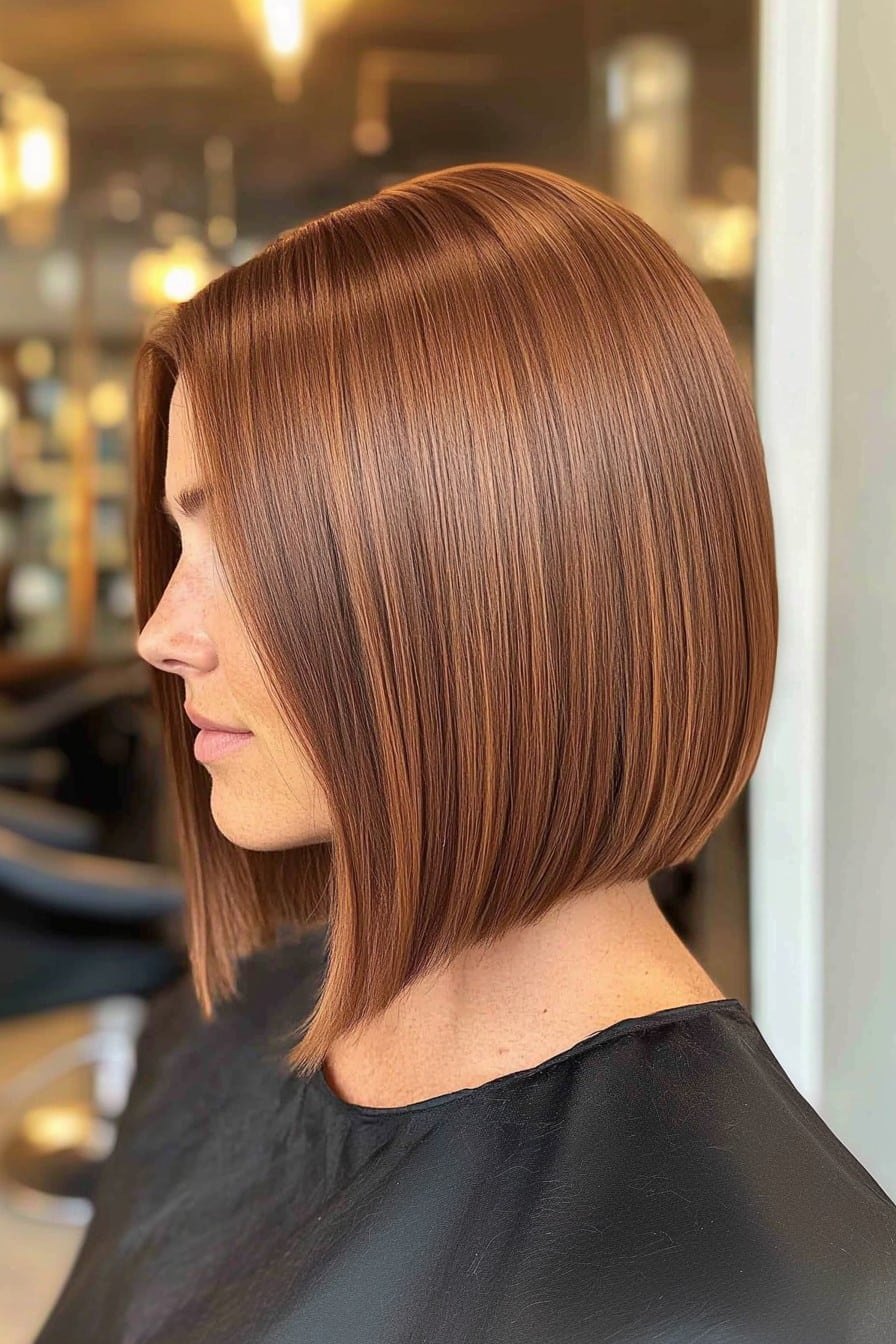Copper Brown Bob Hair