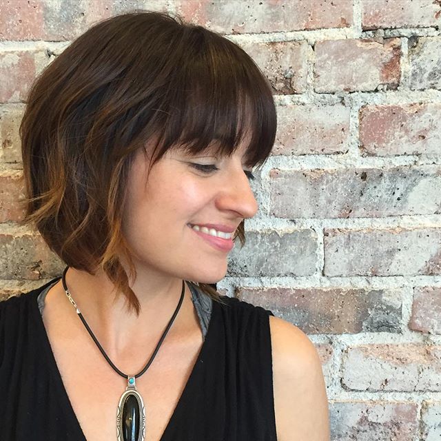 Pretty-short-bob-hairstyle-with-bangs-for-women