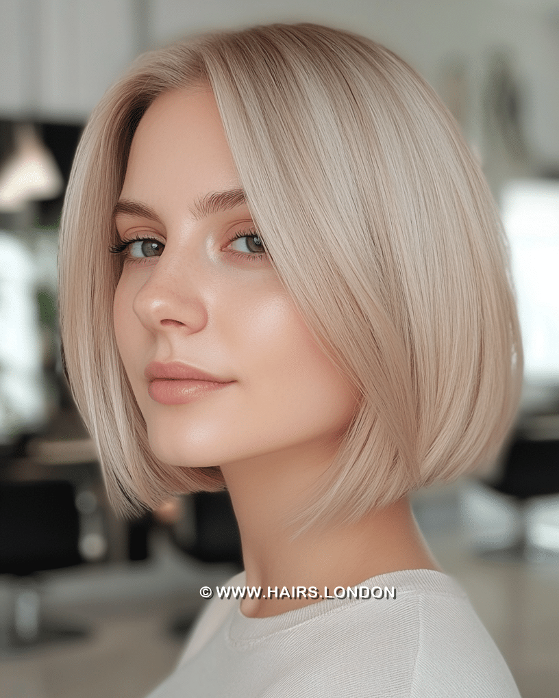 Soft Beige Blonde Bob Hair